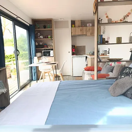 Le Sunset -tiny House Equipee Superbe Vue &jacuzzi -proche Honfleur &deauville- Calme Confort Wifi Semesterbostad Saint-Leger-Sur-Bonneville