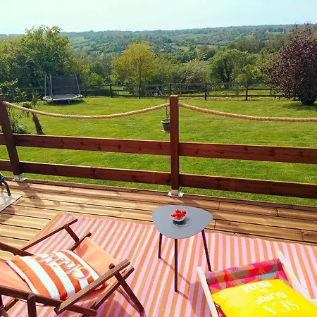 Semesterbostad Le Sunset -tiny House Equipee Superbe Vue &jacuzzi -proche Honfleur &deauville- Calme Confort Wifi *